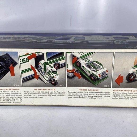 1998 Hess | Recreation Van with Dune Buggy and Motorcycle | Toy Truck - Picture 6 of 6